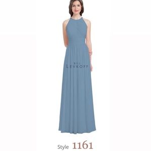 Bill Levkoff Slate Bridesmaid Dress 1161